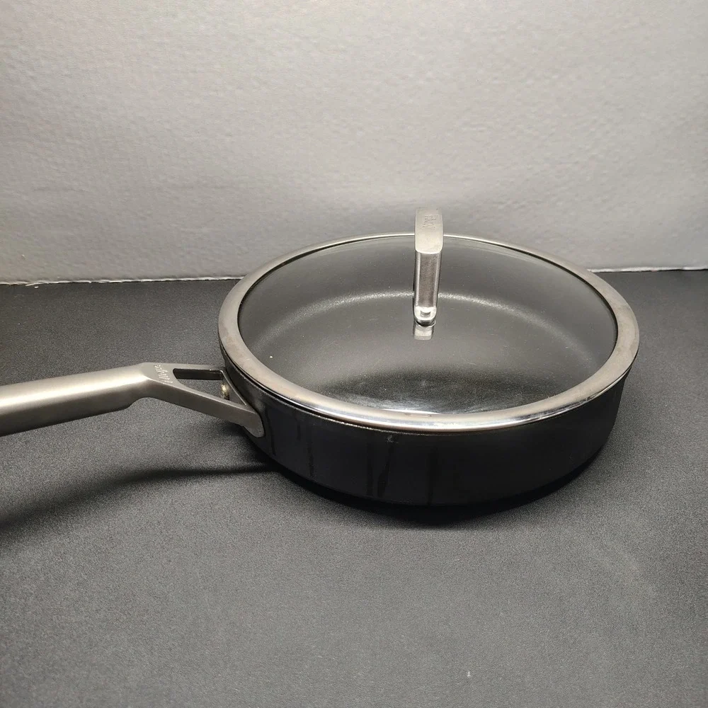 Ninja Foodi NeverStick Saute Pan Unisex 3QT Black Induction Cookware with Lid